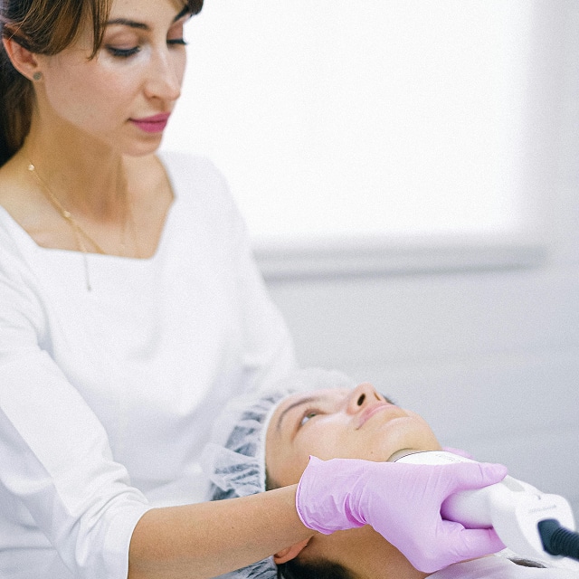 Laser treatment on patient